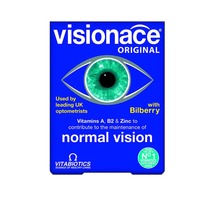 Visionace Original One-A-Day Formula Tablets to Support Vision Acuity and a Healthy Vision, by Vitabiotics 30s