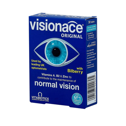 Visionace Original One-A-Day Formula Tablets to Support Vision Acuity and a Healthy Vision, by Vitabiotics 30s