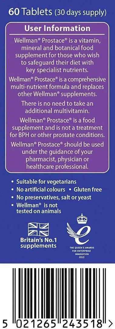 Vitabiotics Wellman Prostace 60 Tablets - Arc Health Nutrition