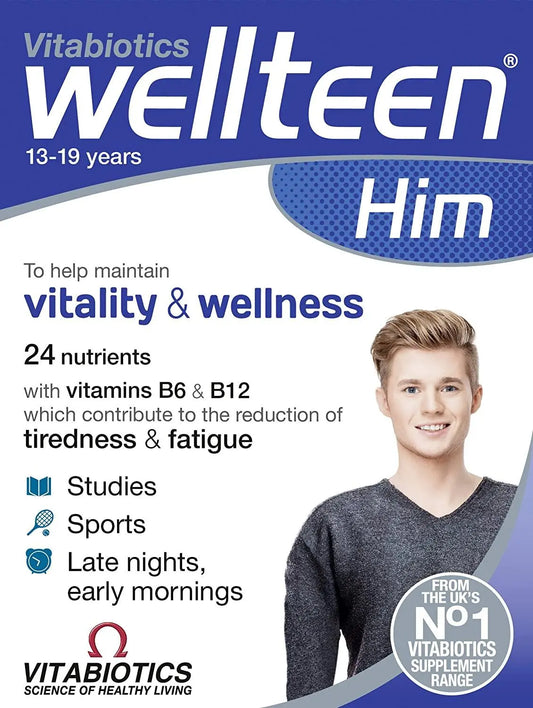 Vitabiotics Wellteen Him Original Tablets, 30 Count (Pack of 1)