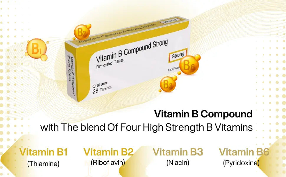 Vitamin B Compound Complex Strong 28 Tablets Sipco