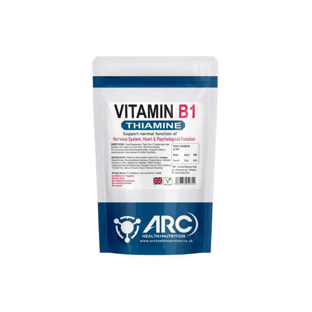 Vitamin B1 Thiamine 50mg Tablets for Energy and Nervous System Support