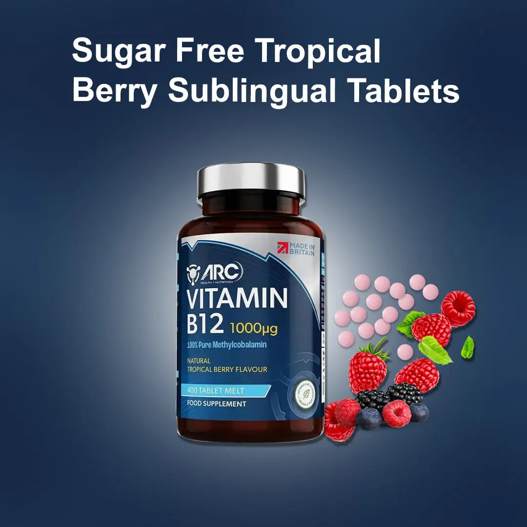 Vitamin B12 1000mcg Chewable Berry Flavour Sugar Free Arc Health Nutrition