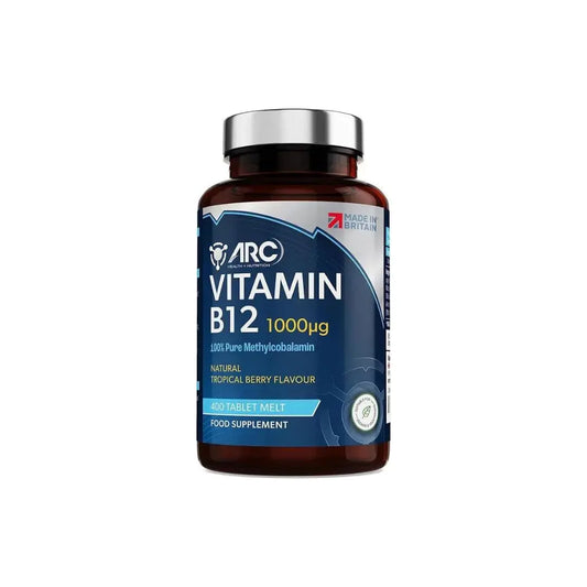 Vitamin B12 Methycobalamin Chewable Berry Flavour Sugar Free Supplement 400 Tablets Arc Health Nutrition