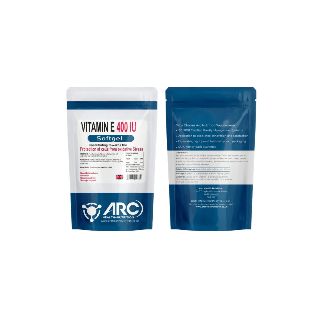 Vitamin E 400IU Softgel Capsules for Skin and Immune Health- Antioxidant