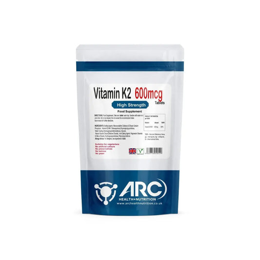 Vitamin K2 MK-7 Menaquinone 600mcg Tablets for Strong and Healthy Bones