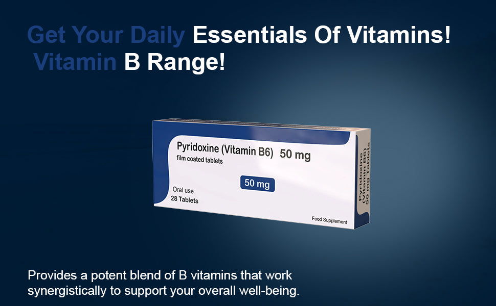 Pyridoxine 50mg Vitamin B6  28 Tablets