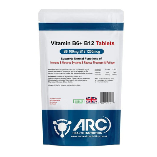 Vitamin B6 and Vitamin B12 High Strength Tablets