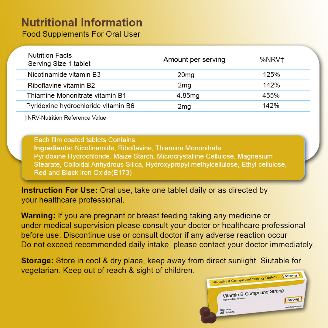 Vitamin B Compound Strong 28 tablets