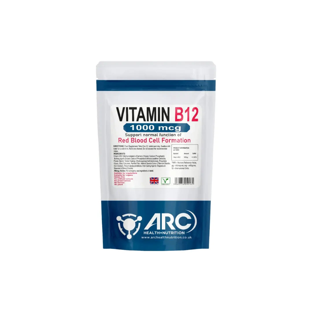 Vitamin B12 Methylcobalamin 1000mcg - 120 Tablets Food Supplement 