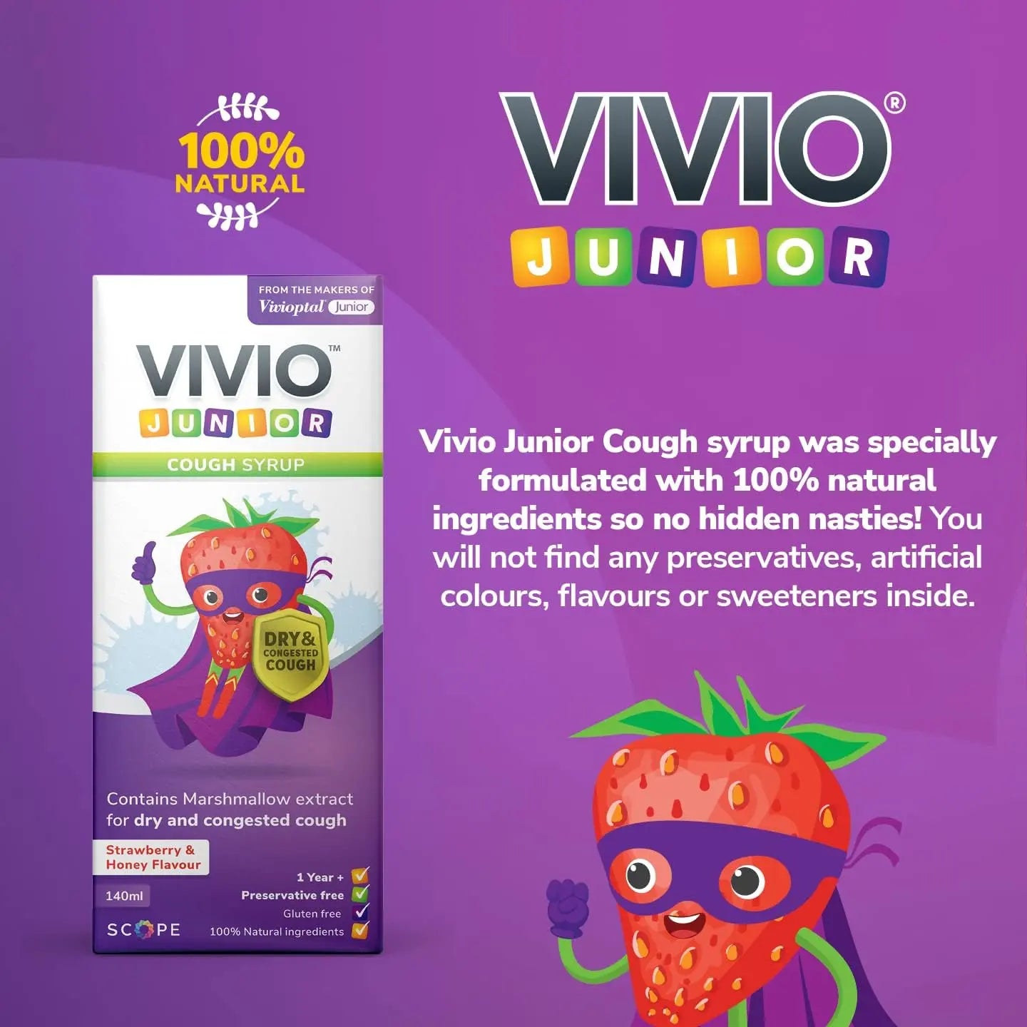 Vivio Junior Cough Syrup - 140ml VIVIO