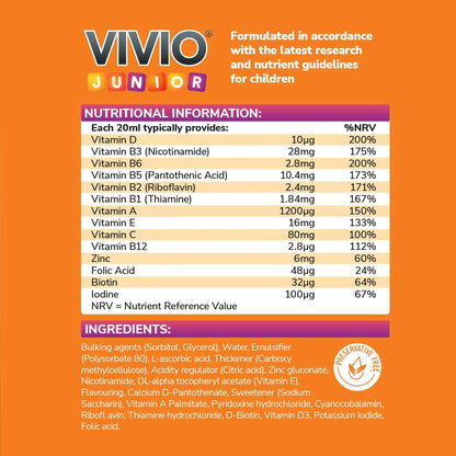 Vivio Junior Multivitamin Tonic - 250ml VIVIO