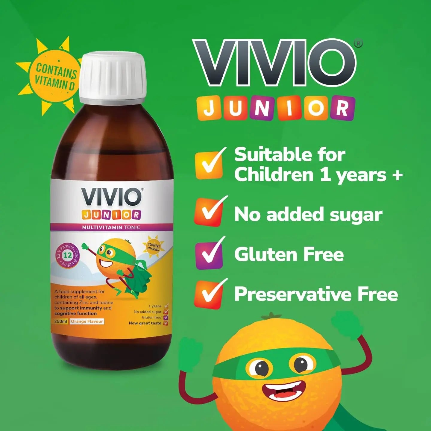 Vivio Junior Multivitamin Tonic - 250ml VIVIO