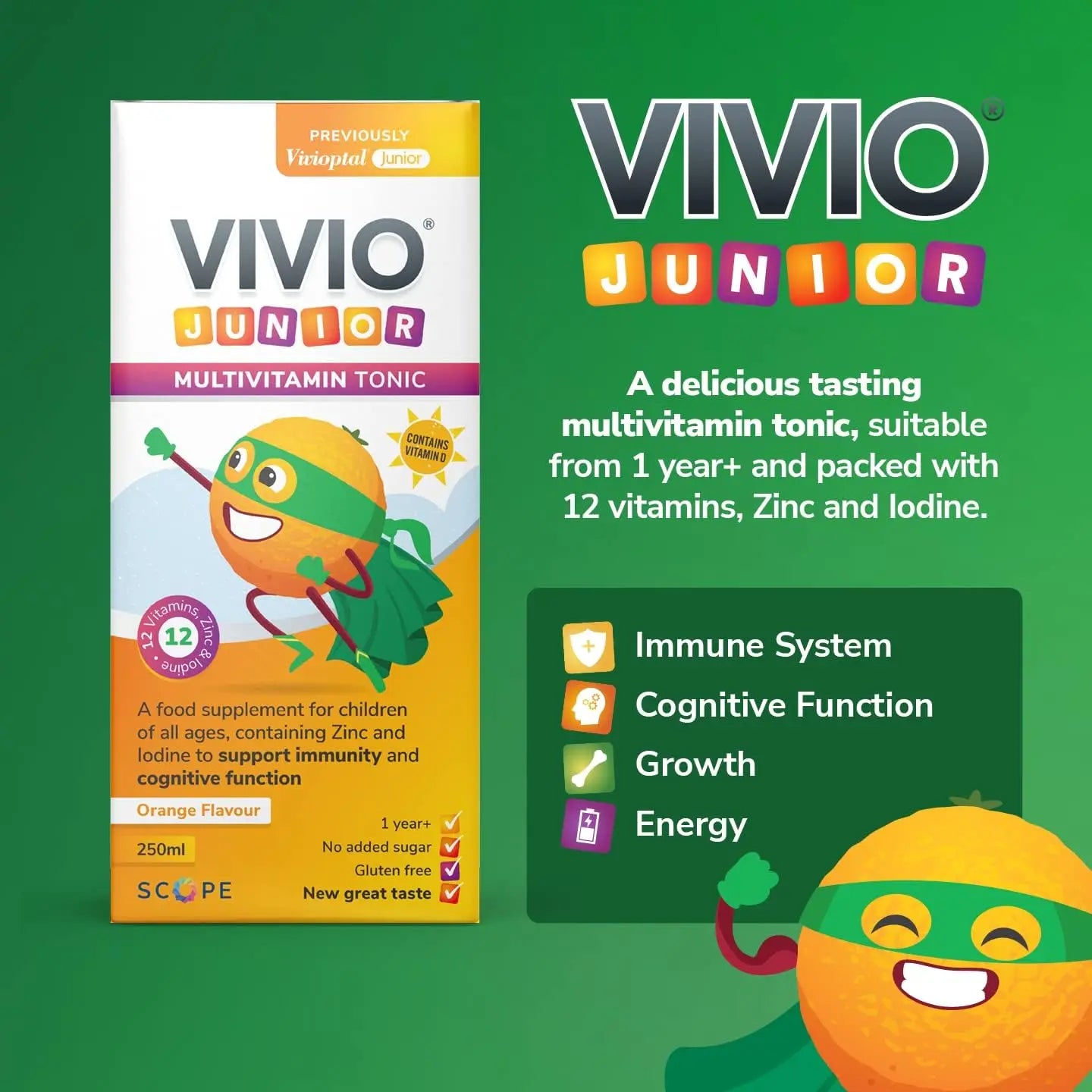 Vivio Junior Multivitamin Tonic - 250ml VIVIO