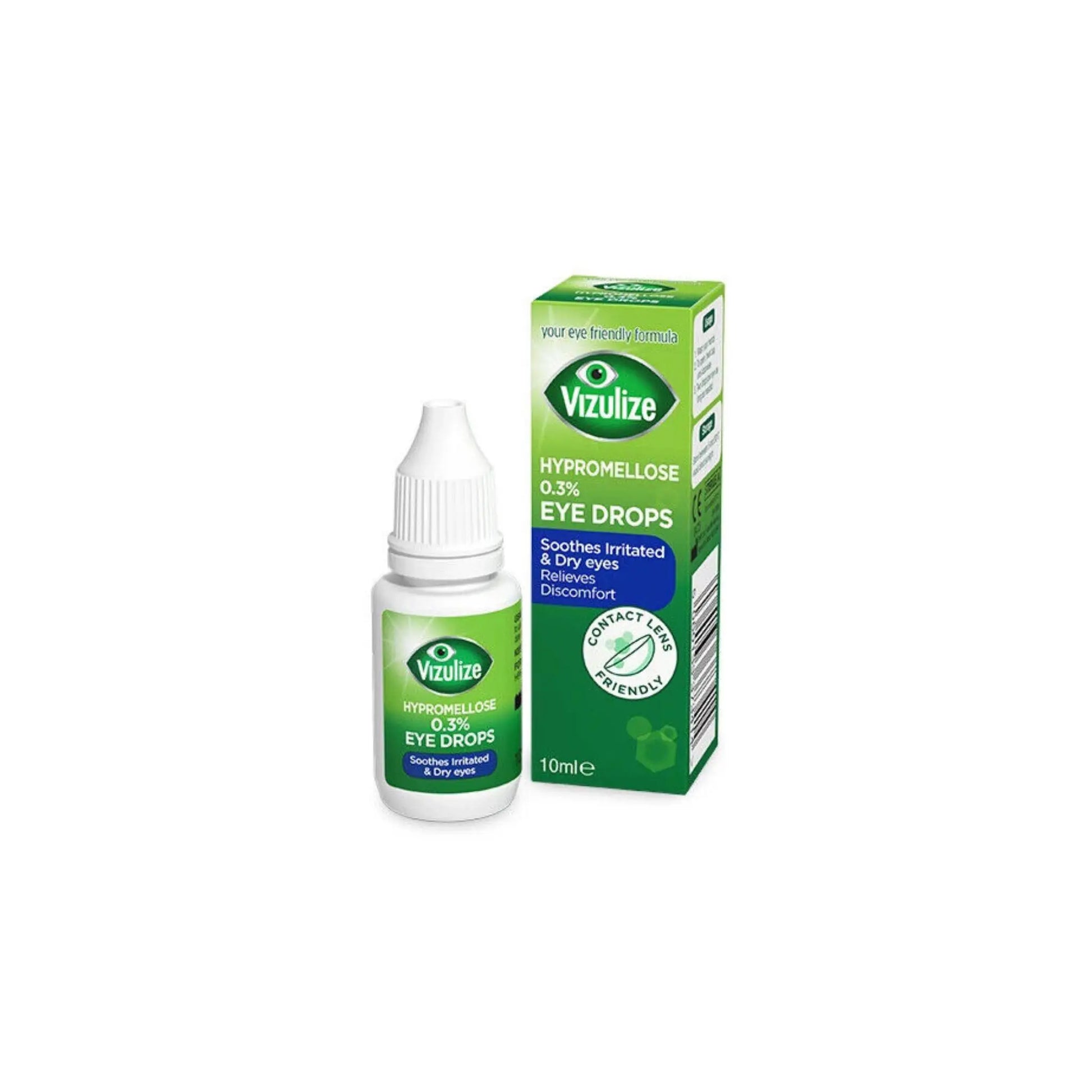 Vizulize Eye Drops for Dry Eyes, Hypromellose 0.3%, Lubricant Eye Drops, 10ml Vizulize