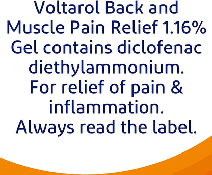 Voltarol Back & Muscle 1.16% Pain Relief 30g Gel - Arc Health Nutrition