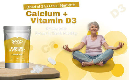 Calcium and Vitamin D3 Supplement Tablets men & Women