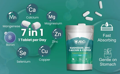 Calcium Magnesium Complex 7 in 1 180 Supplement Tablets