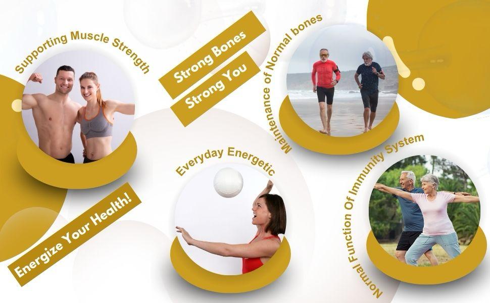 Calcium and Vitamin D3 Supplement Tablets men & Women