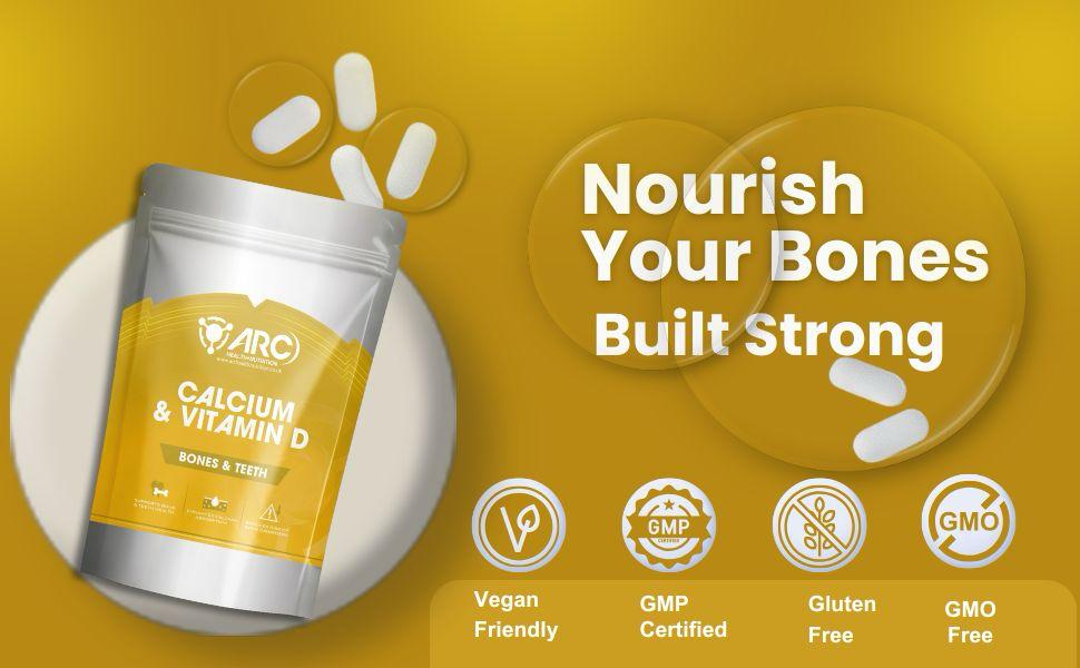 Calcium and Vitamin D3 Supplement Tablets men & Women