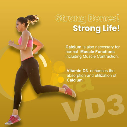 Calcium and Vitamin D3 Supplement Tablets men & Women
