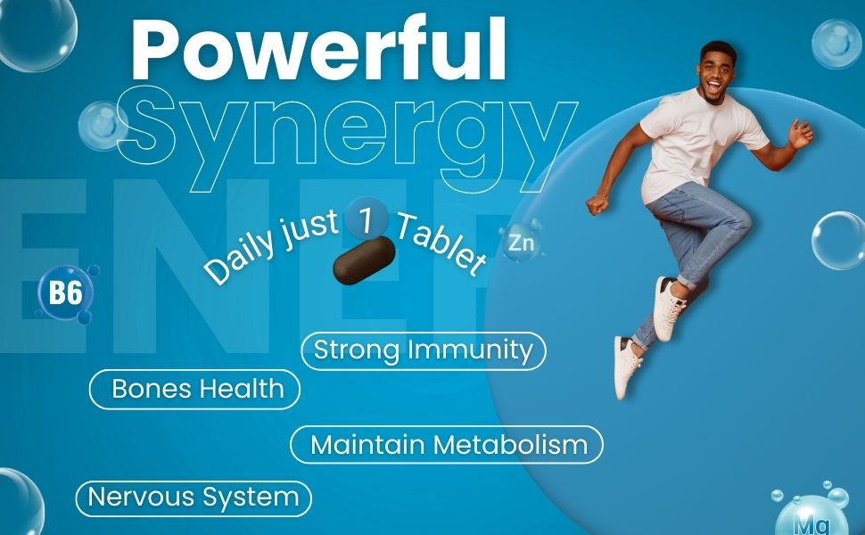 ZMA + Zinc Magnesium & Vitamin B6 28 Supplement Tablets