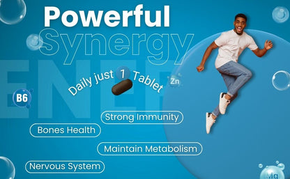 ZMA + Zinc Magnesium & Vitamin B6 28 Supplement Tablets