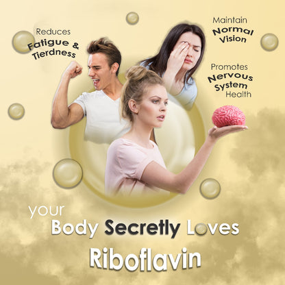 Vitamin B2 Riboflavin 400mg Supplement 60 Vegan Tablets