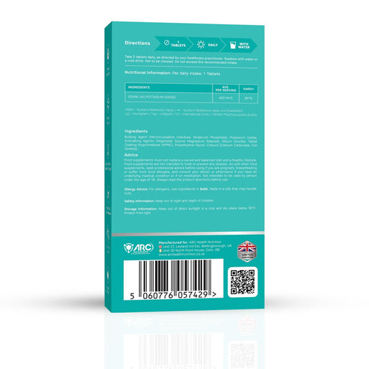 Iodine Supplement 60 Tablets 400mcg (potassium iodine )