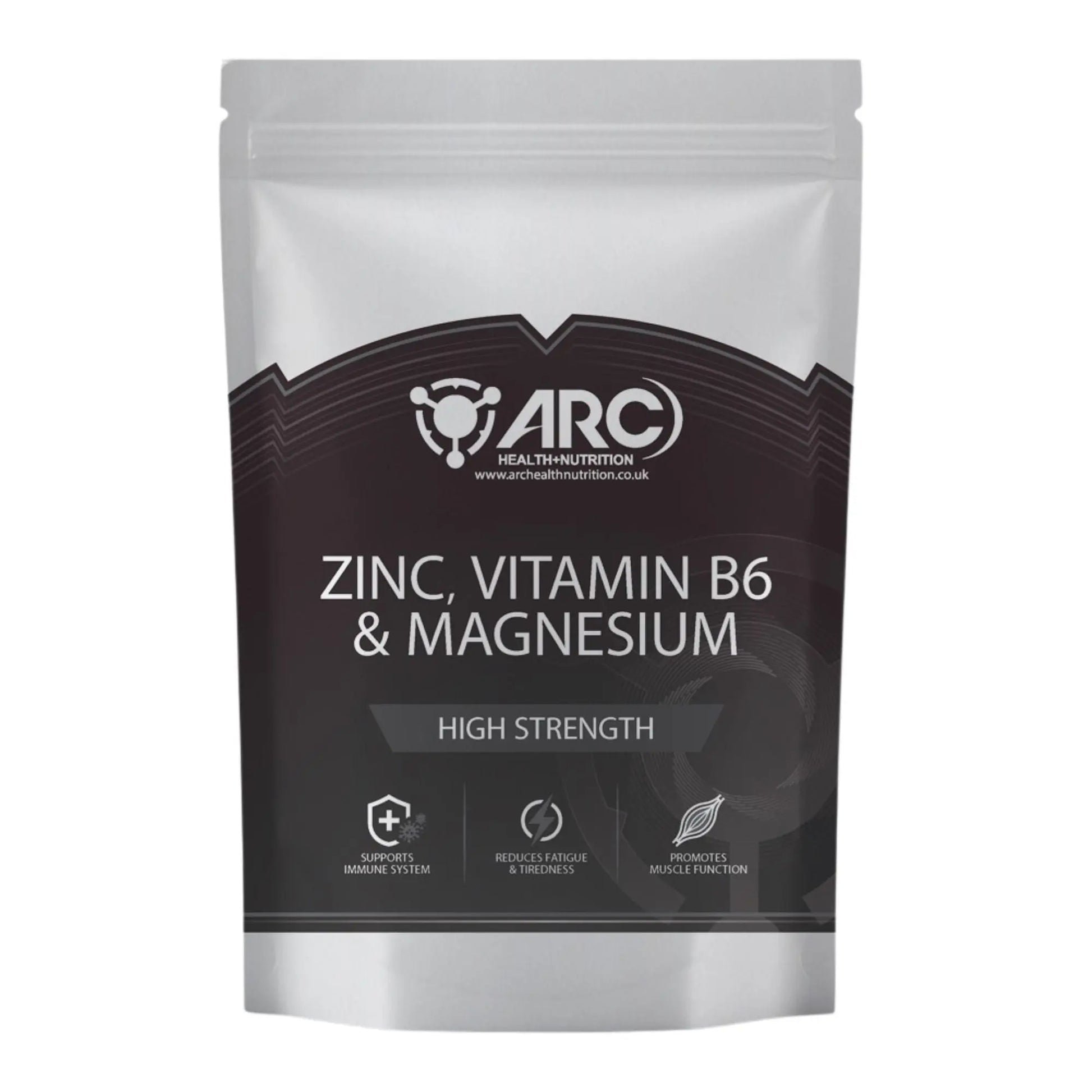 ZMA + Zinc Magnesium & Vitamin B6 180 Supplement Tablets Arc Health Nutrition UK Ltd
