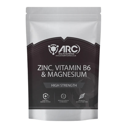 ZMA + Zinc Magnesium & Vitamin B6 180 Supplement Tablets Arc Health Nutrition UK Ltd