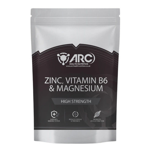 ZMA + Zinc Magnesium & Vitamin B6 180 Supplement Tablets Arc Health Nutrition UK Ltd