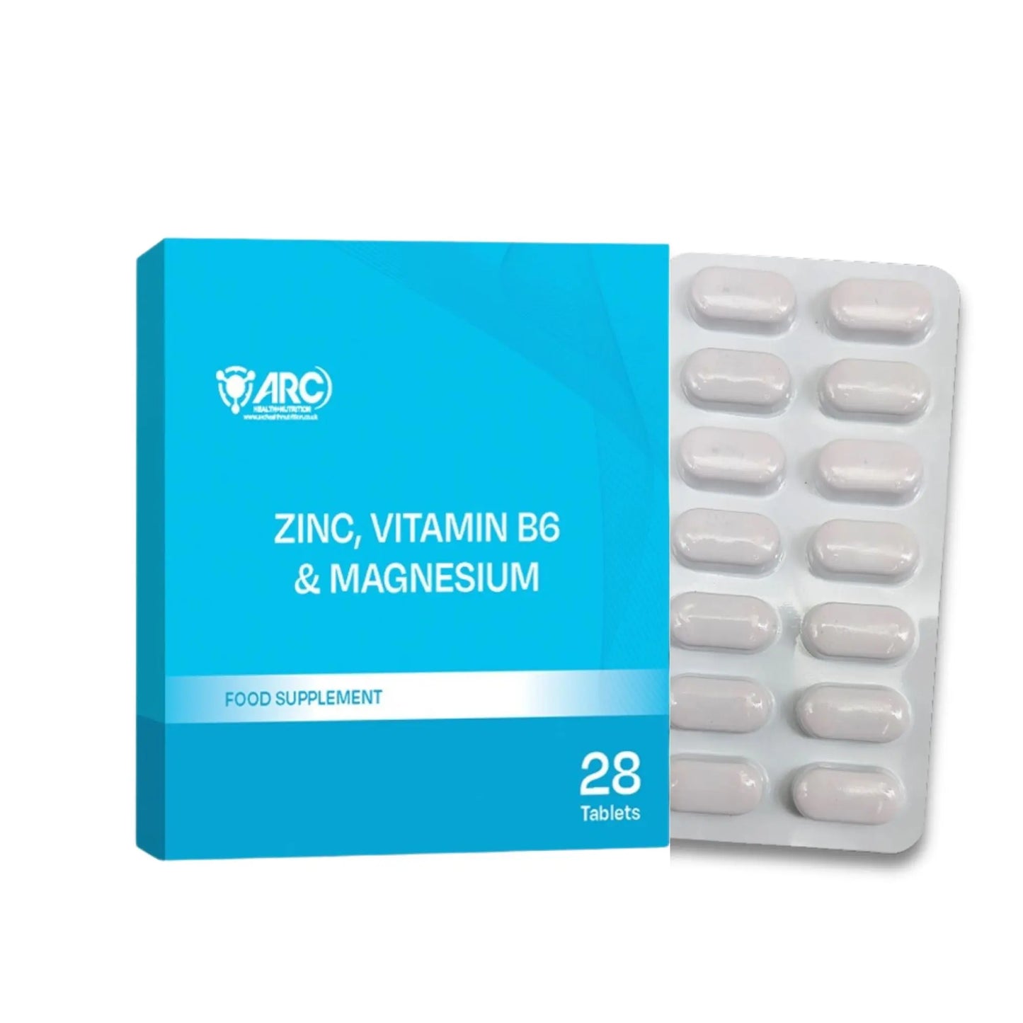 ZMA + Zinc Magnesium & Vitamin B6 28 Supplement Tablets Arc Health Nutrition UK Ltd