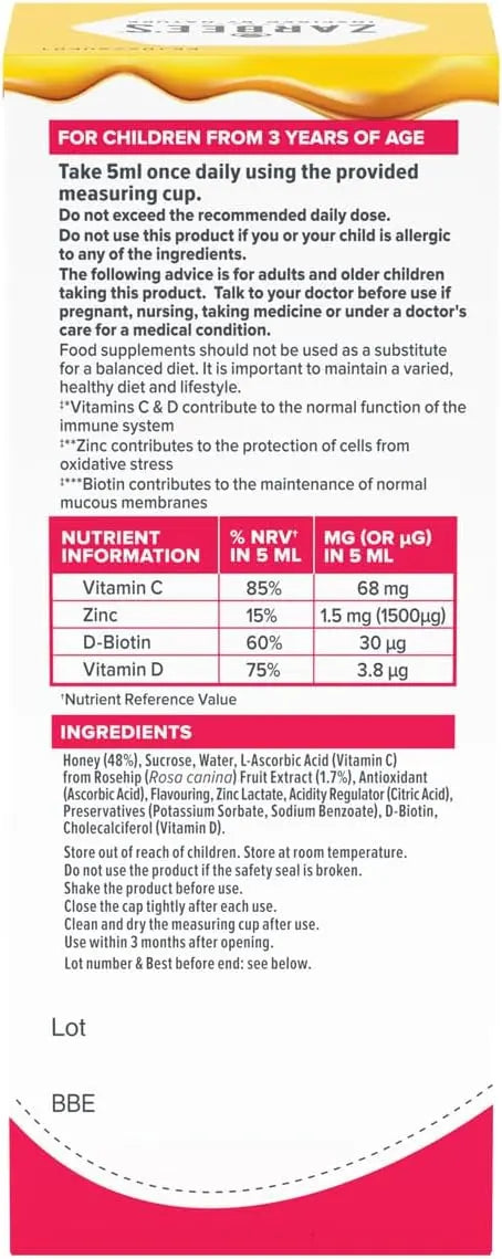 Zarbee's Children's Multivits + Immune Support Liquid - 120ml Zarbees