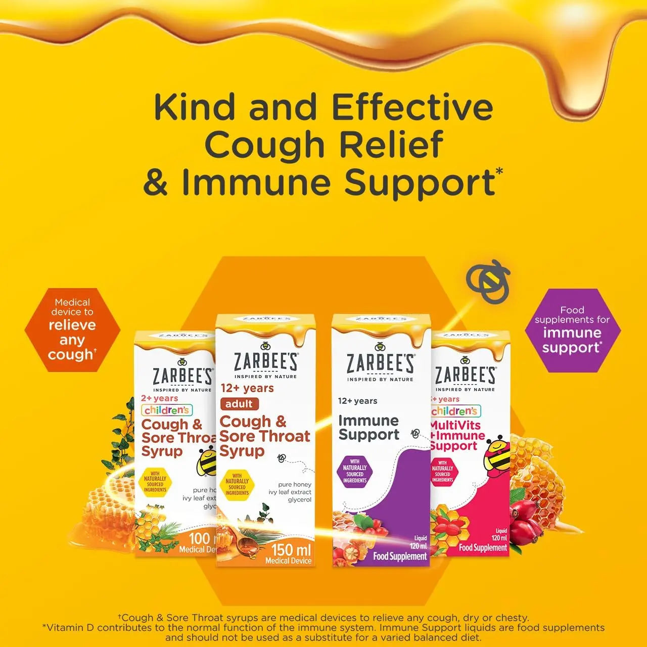 Zarbee's Children's Multivits + Immune Support Liquid - 120ml Zarbees