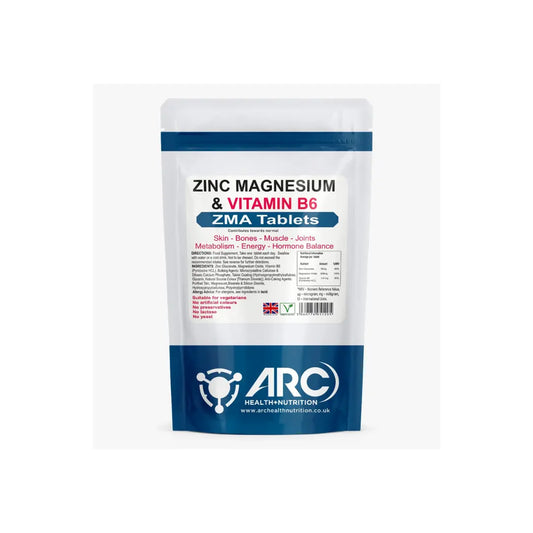 Arc Nutrition ZMA Zinc, Magnesium & Vitamin B6 Tablets ARC) HEALTH+NUTRITION WWW.ARCHEALTHNUTRITION.CO.UK