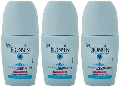 BIONSEN Roll On Deodorant, 3 x 50 ml