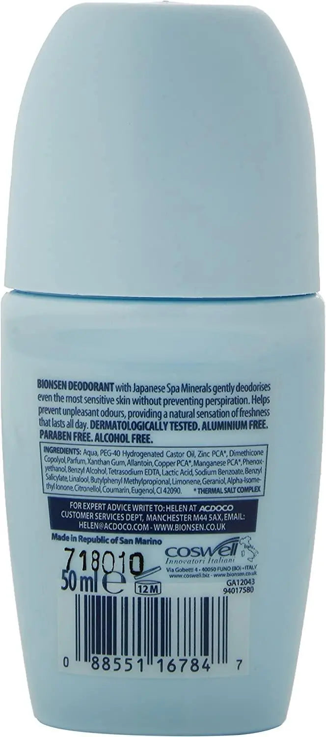 BIONSEN Roll On Deodorant, 3 x 50 ml