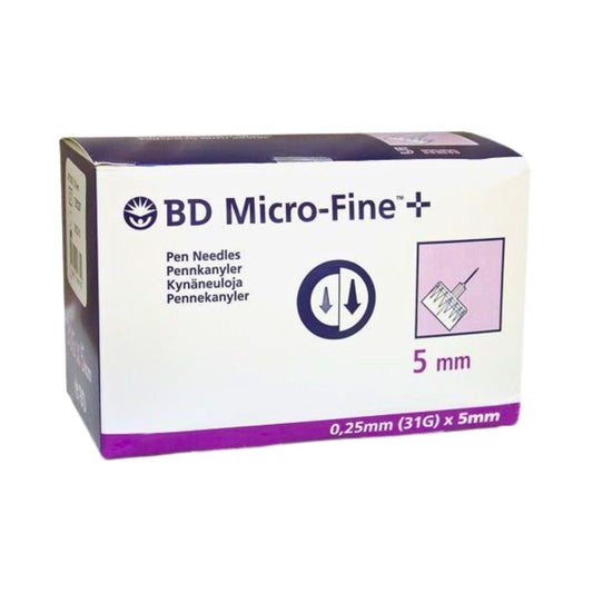 BD MicroFine+ 5mm/31 Gauge Pen Needles (100)