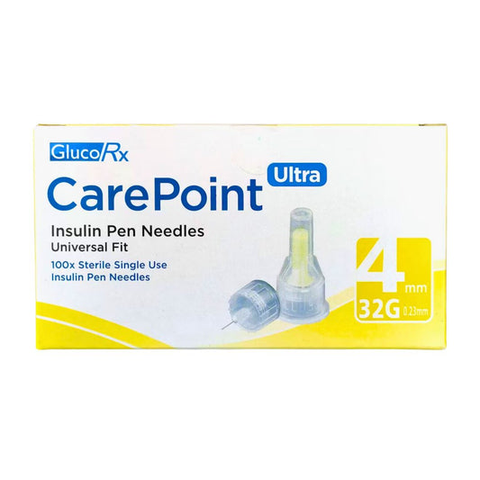 GlucoRx CarePoint 4mm 32g 100 Needles