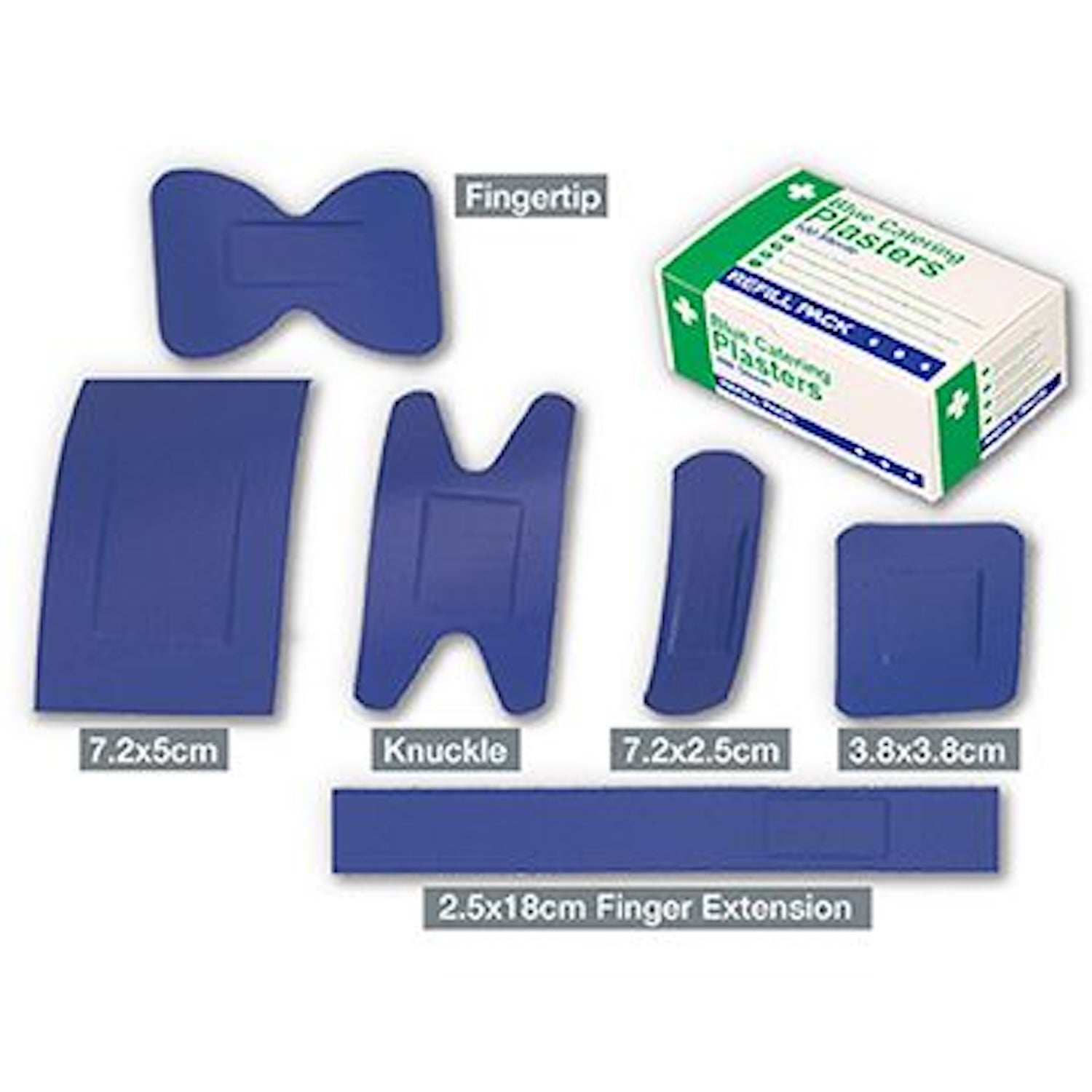 Sterochef Blue Detectable Plasters | Assorted | Pack of 100