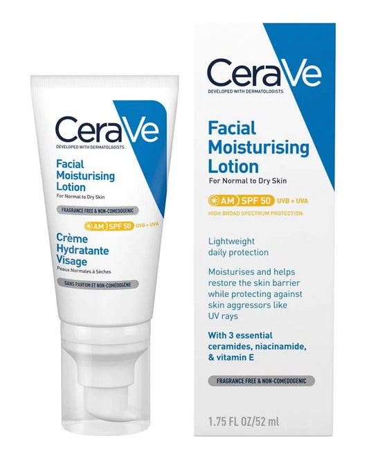 CeraVe AM Facial Moisturising Lotion SPF 50 52ml