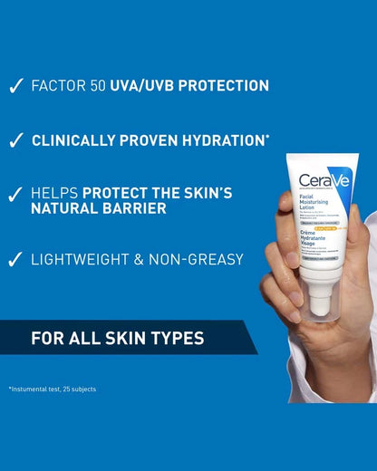 CeraVe AM Facial Moisturising Lotion SPF 50 52ml