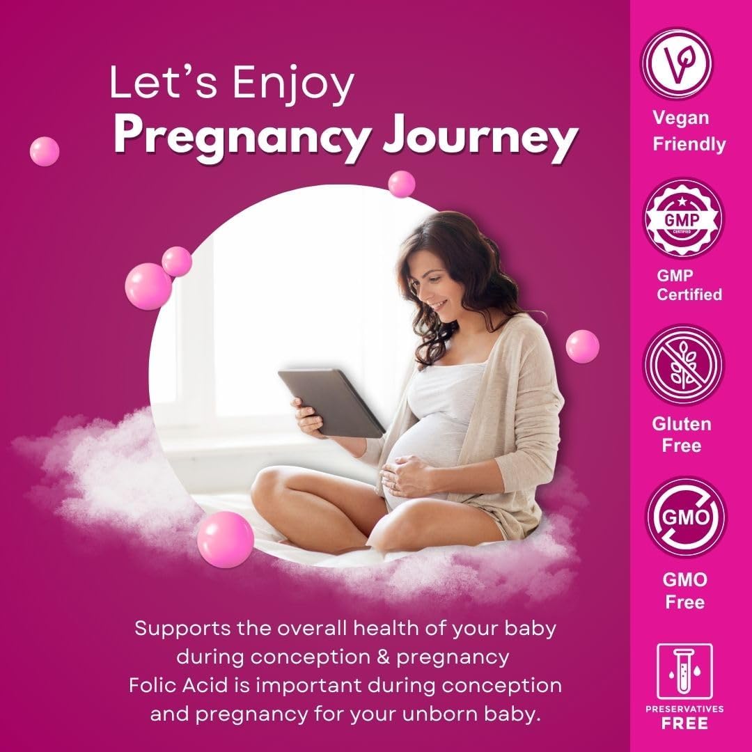 Folic Acid 400mcg Vitamin B9 400 Supplement Tablets