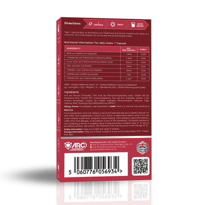 iron tablets hemoglobin strength supplement female vitamin b12 folic copper zinc