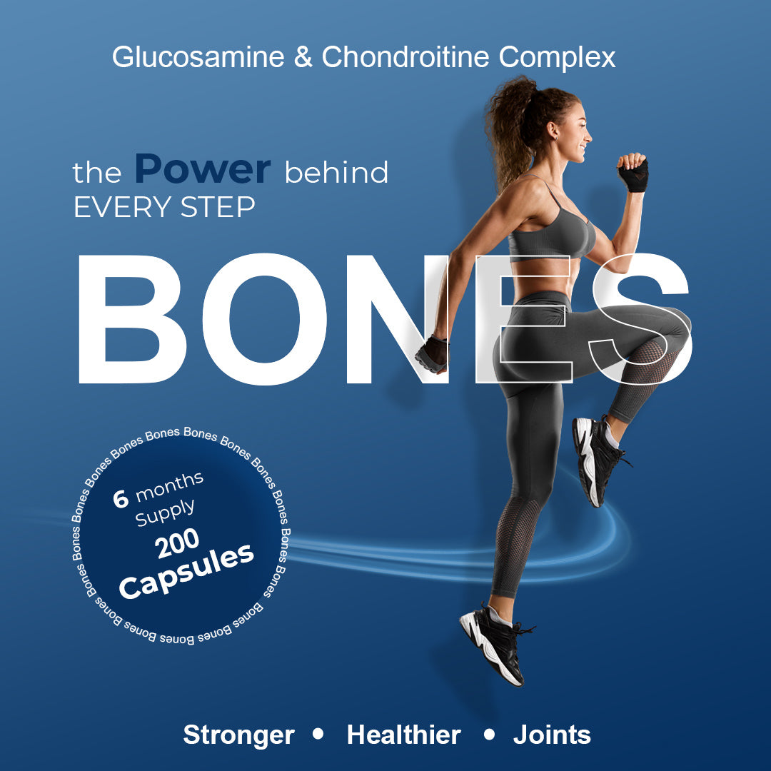 Glucosamine & Chondroitin Complex 200 Capsules – Vitamin C, Turmeric, Ginger & Rosehip