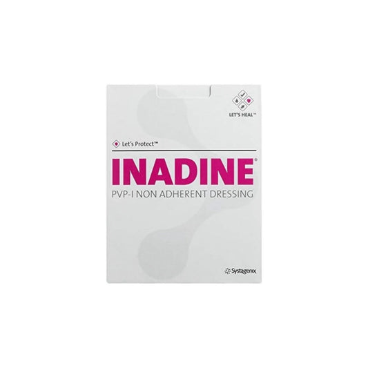 inadine dressing (iodine) 5cmx5cm new box of 25 sterile dressings - Arc Health Nutrition UK Ltd