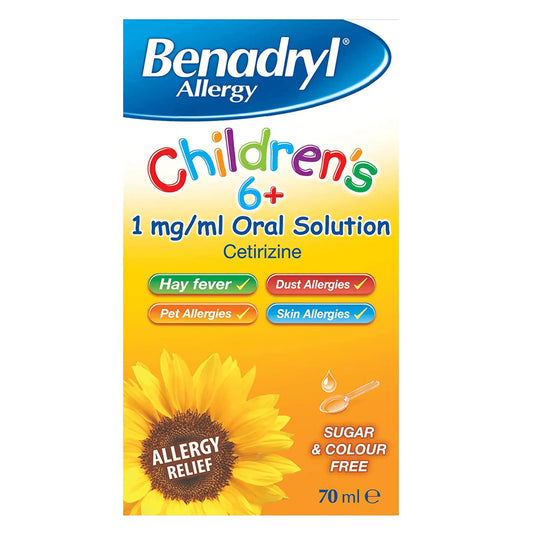 Benadryl Allergy Childrens 1 mg/ml Oral Solution - 70ml