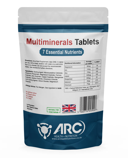 Multiminerals Tablets 7 Essential Nutrients Supplements