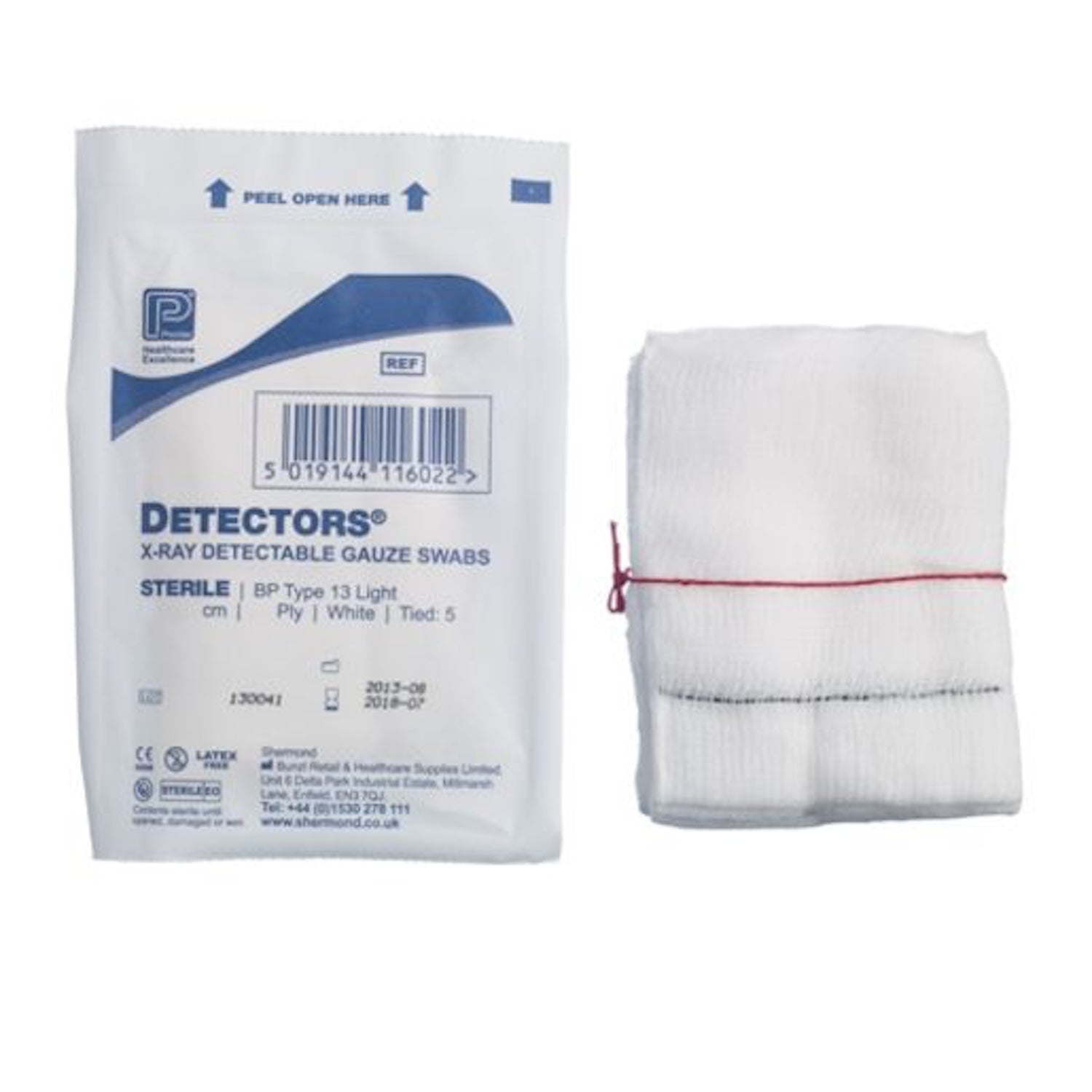 X-Ray Detectable Gauze Swabs | 12 Ply | 10 x 10cm | Pack of 70